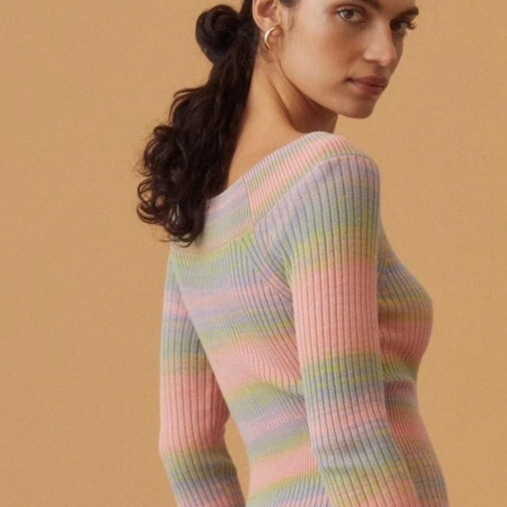 Anthropologie Daily Practice Sweater Knit Pastel Dress - Picture 8 of 11